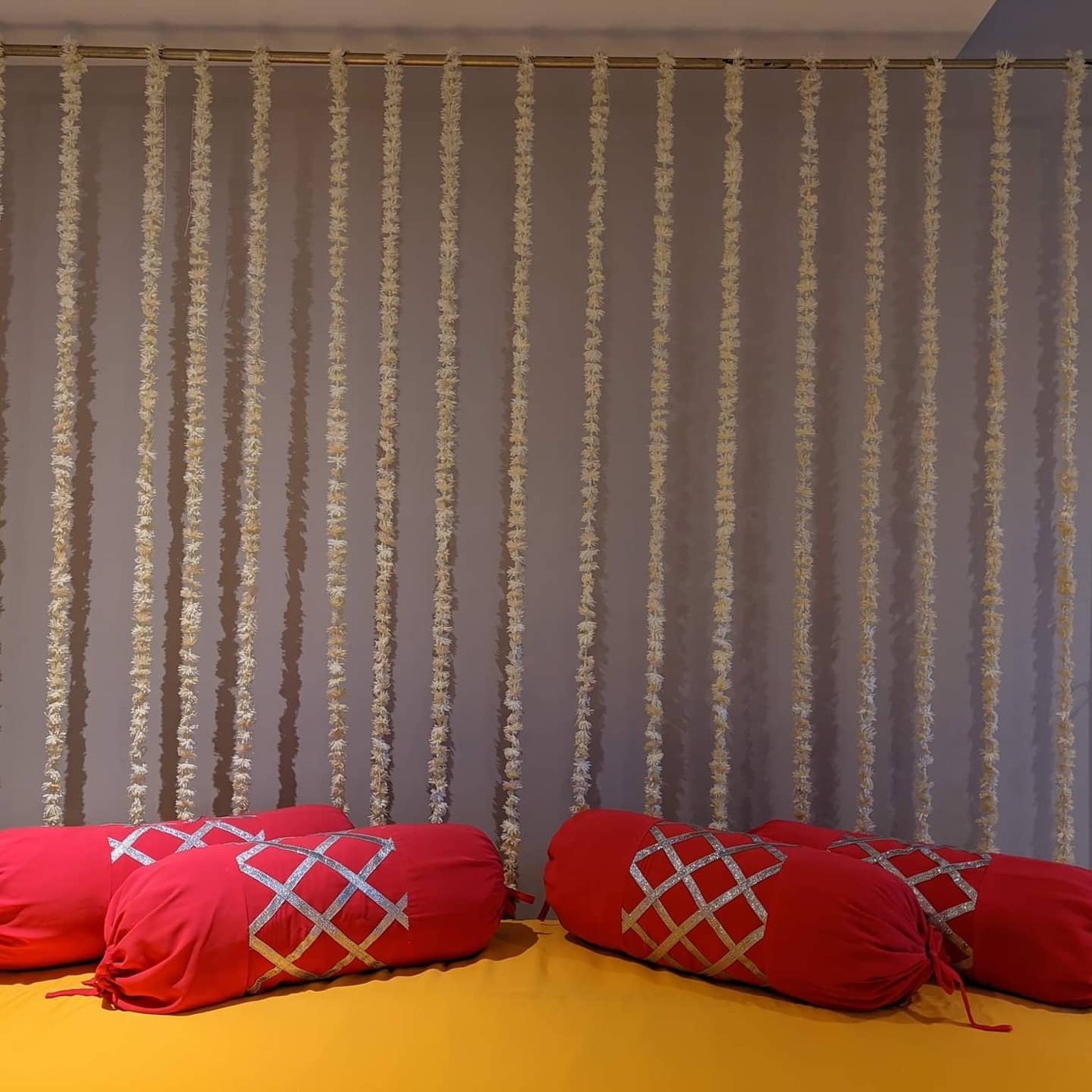 Simple but Elegant Mehandi, Mayun, Sangeet Decor for indoor and outdoor events — Faya