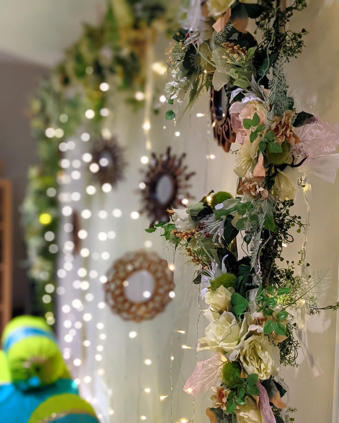 An elegant Mayon/Sangeet décor — Faya