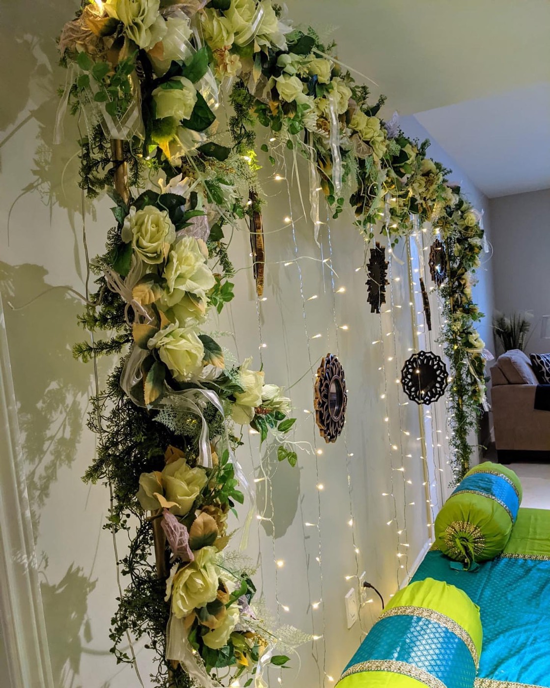 An elegant Mayon/Sangeet décor — Faya
