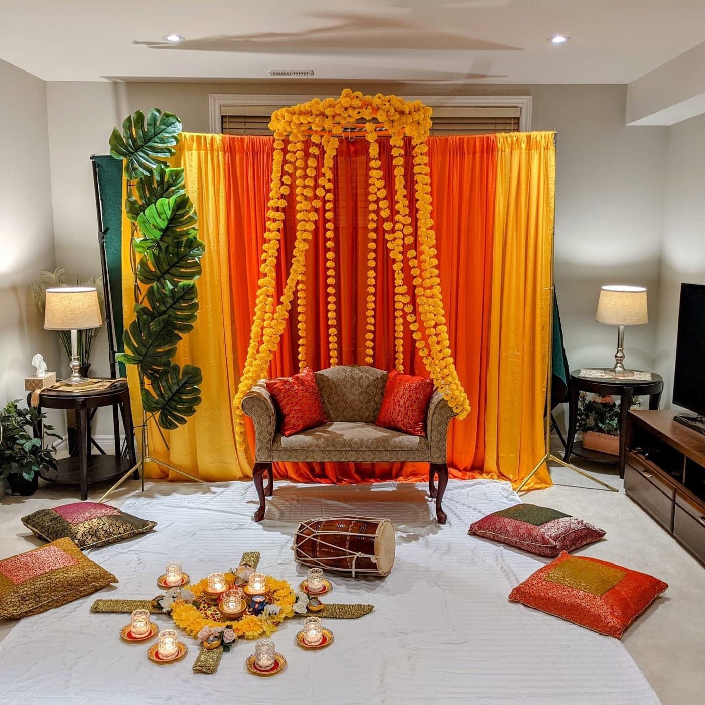 Mehandi Set-up Sangeet set-up Mayuon set-up for your special day — Faya