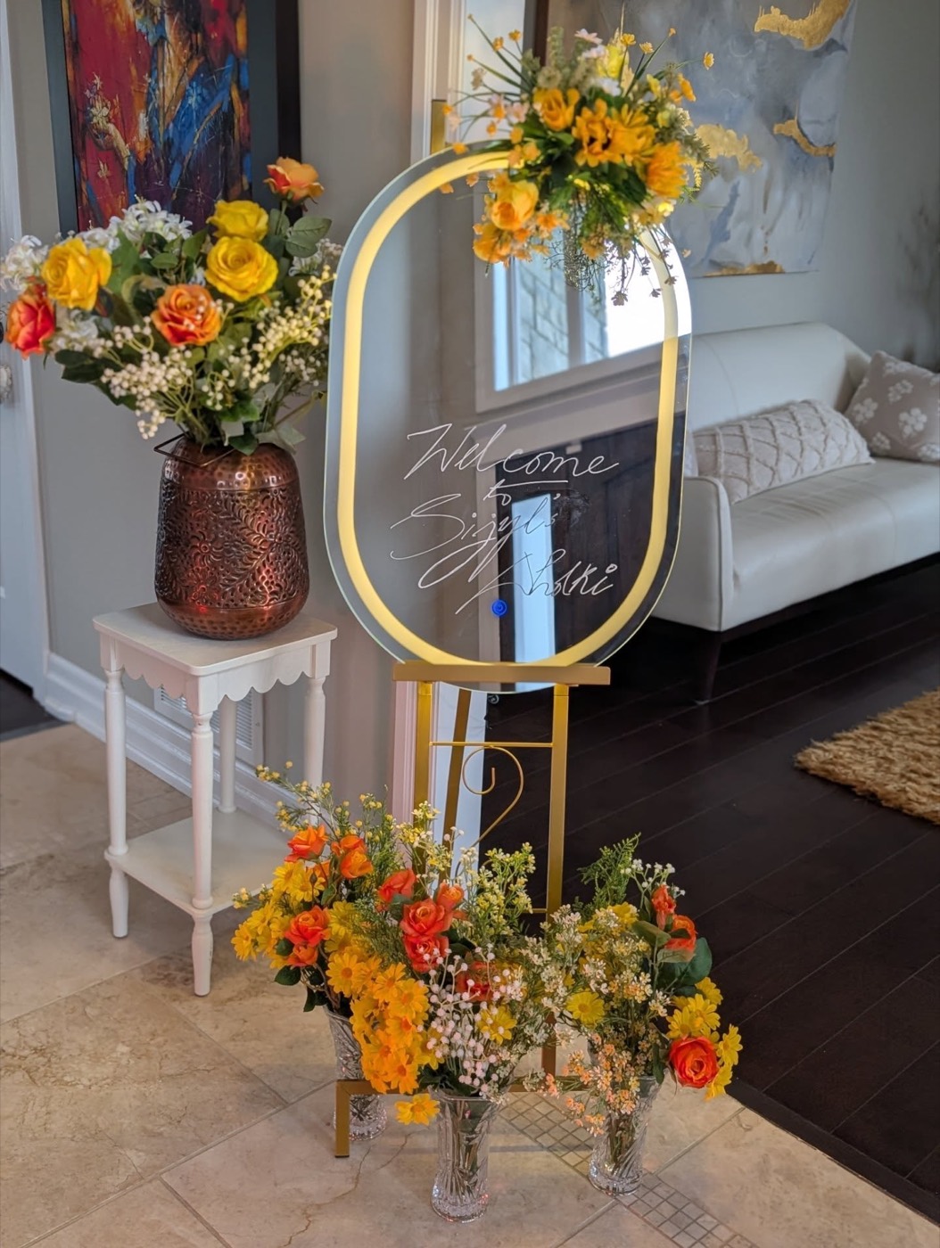 Dholki décor in Ottawa by Events by Faya