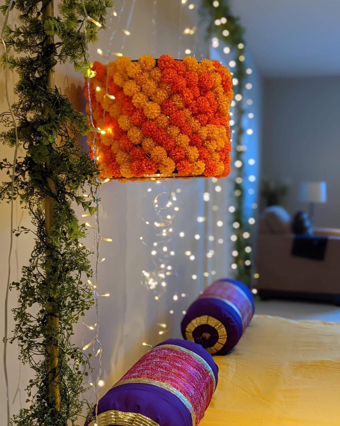 Mehendi ceremony set up. Elegantly designed to glam up your special day — Faya