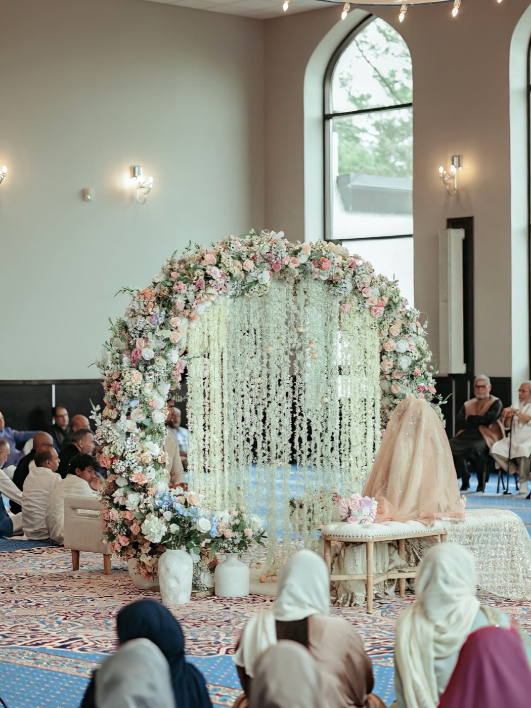 Stunning Pastel Floral Setup for the Nikkah Ceremony of a Beautiful Couple S & N — Faya